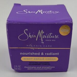 Shea Moisture Melanin Care Nourished & Radiant Night Repair Cream 2oz 59ml New